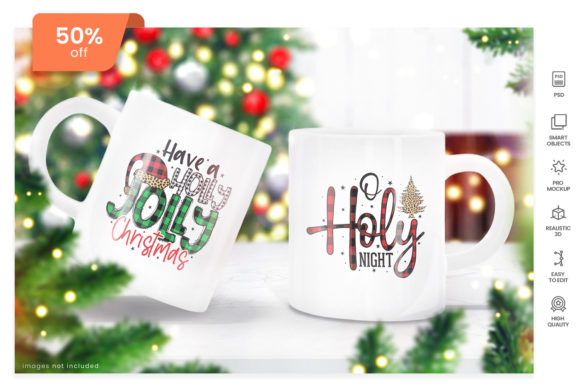 11oz Ceramic Mug Mockup for Christmas