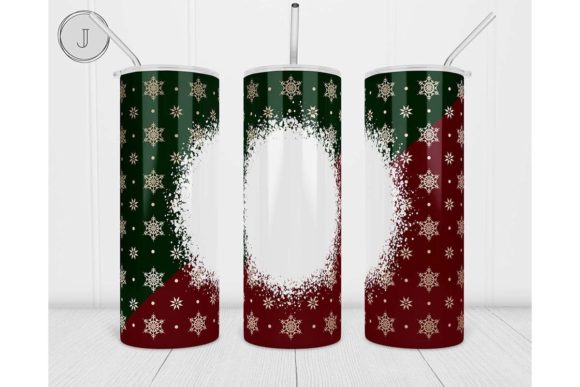 20oz Christmas Tumbler Snowflake Wrap Crafts