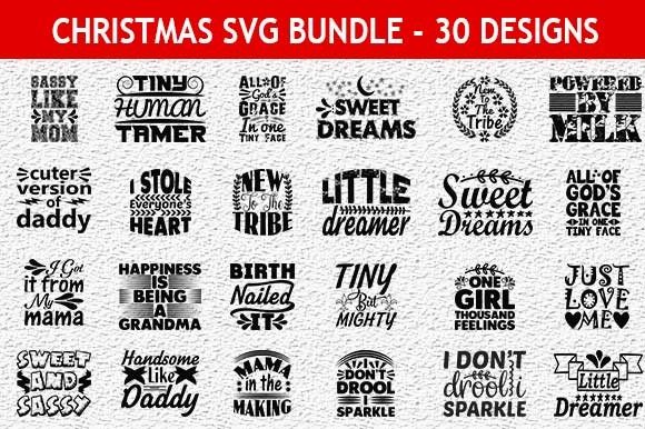 Christmas 30 Quotes Designs Bundle & Crafts