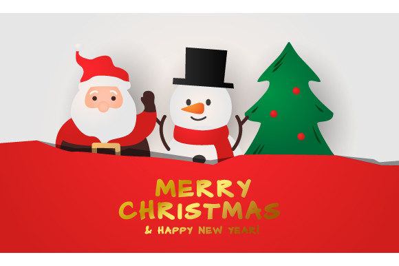 Christmas and New Year Banner Template