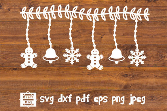 Christmas Garland Svg, Christmas Baubles
