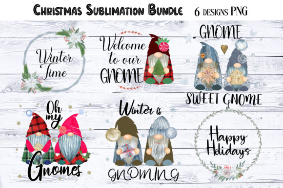 Christmas Gnome Sublimation Design PNG & Crafts