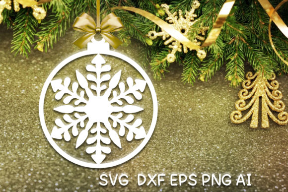 Christmas Ornament Ball Snowflake V25 & Crafts
