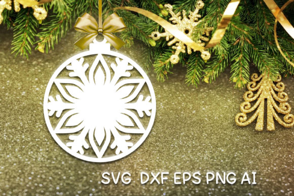 Christmas Ornament Ball Snowflake V29 Crafts