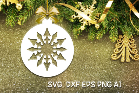 Christmas Ornament Ball Snowflake V30 & Crafts