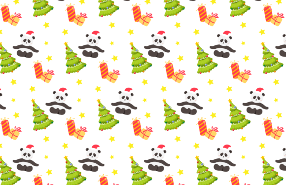 Christmas Pattern Animal Panda and Patterns
