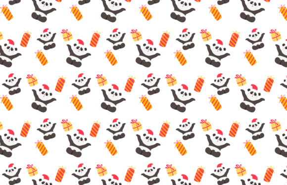 Christmas Pattern Animal Panda Cute Patterns