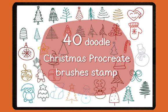 Doodle Christmas Procreate Brushes