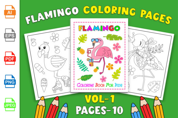 Flamingo Coloring Pages Vol-1 and Coloring Pages Amp