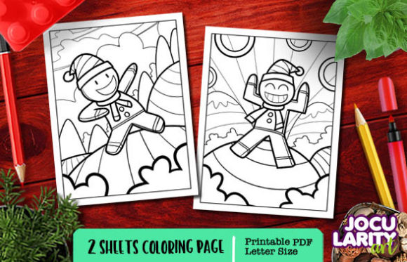 Funny Christmas Gingerbread Coloring & Coloring Pages Amp