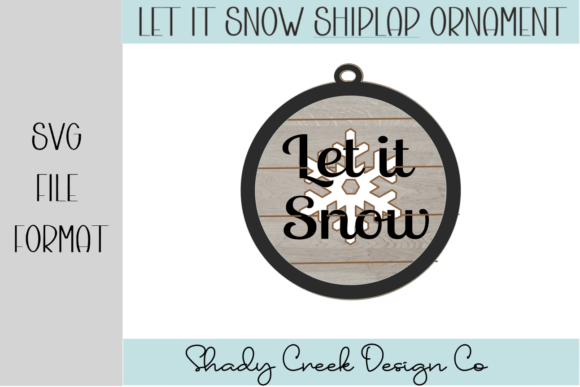 Let It Snow Shiplap Ornament