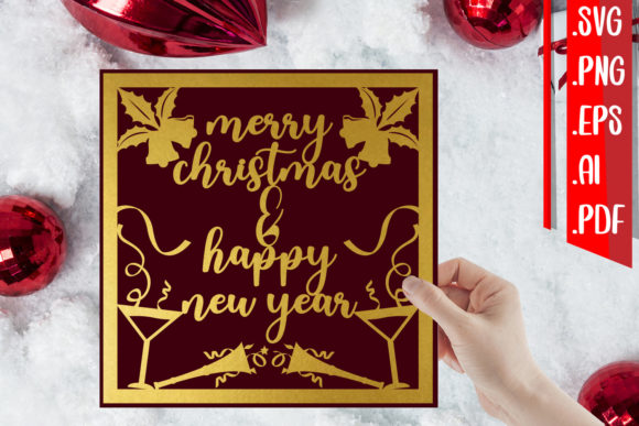 Merry Christmas Happy New Year Card Crafts