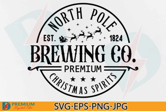 North Pole Brewing Co SVG, Christmas Sign