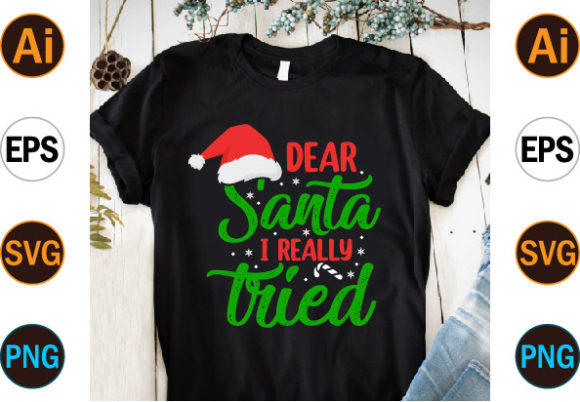 Review: Christmas Funny Typography SVG T Shirt for Embroidery