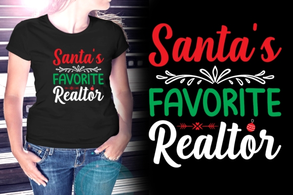 Santa's Realtor Christmas T-Shirt Design: Print Templates
