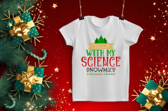 Science Christmas Teacher T-Shirt Design