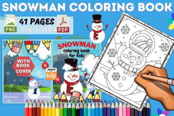 Snowman Christmas Character and Coloring Pages Amp